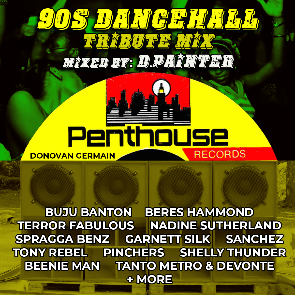 Penthouse Records logo with text around it