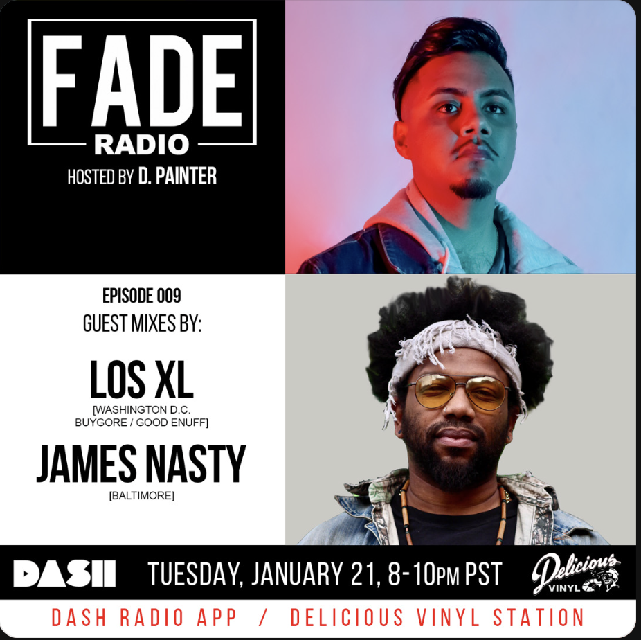 stacked photos of Los XL & James Nasty with text to the left
