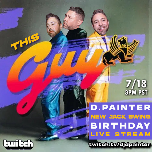 album cover of Guy's debut album where all 3 members have the head of the DJ