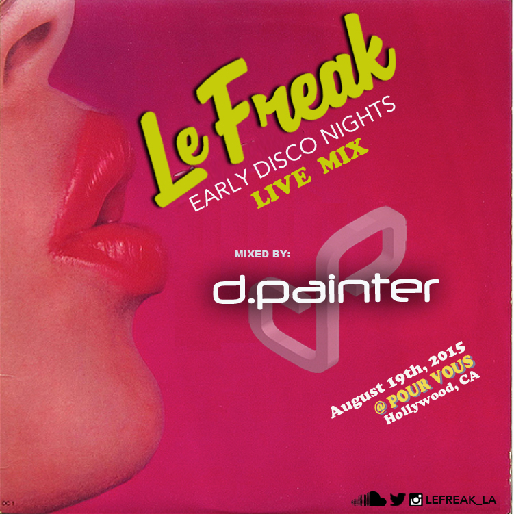 classic 70's disco 12" vinyl sleeve, red with the profile of a woman's mouth 