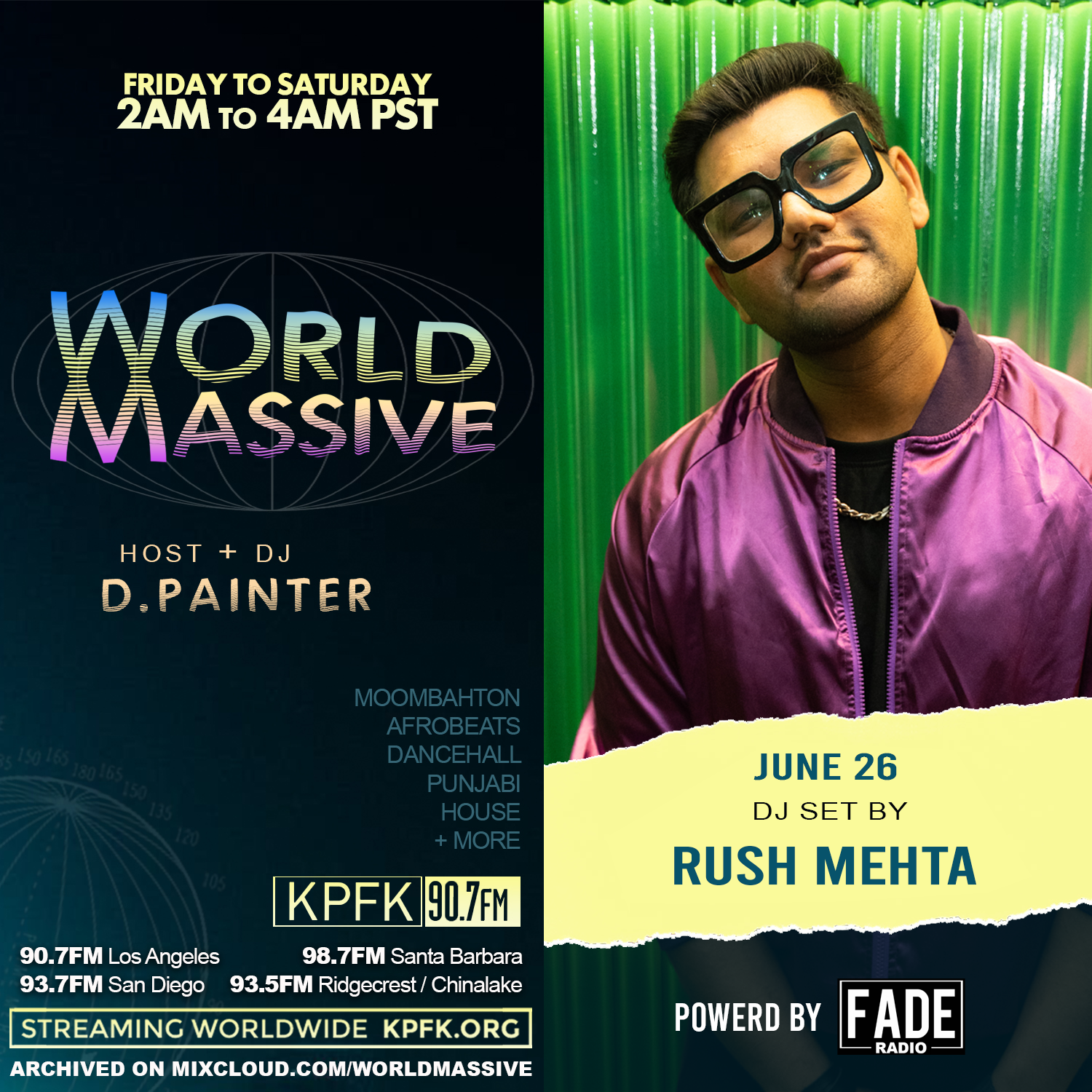 Photo of Rush Mehta with text to the left