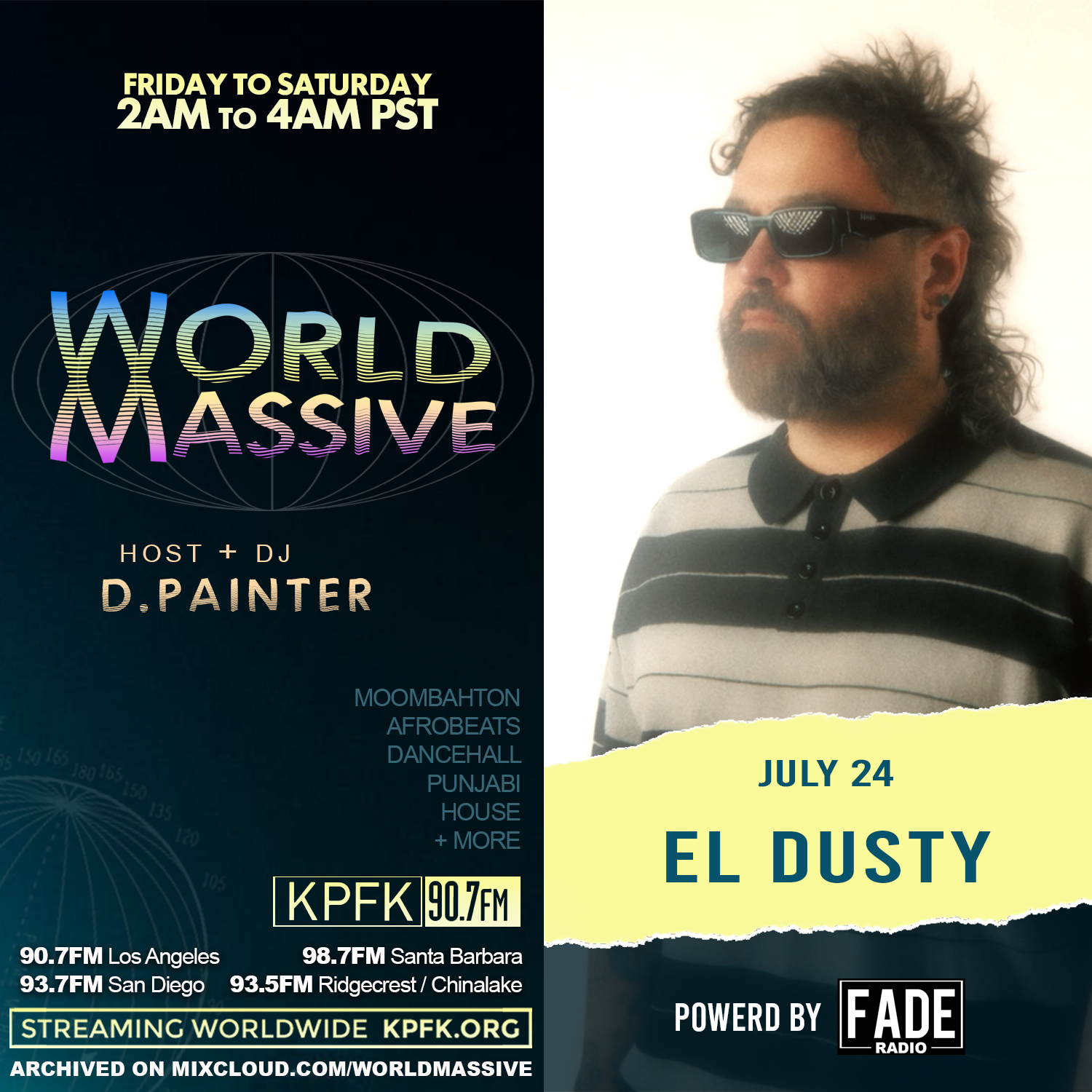 photo of El Dusty with text to the left