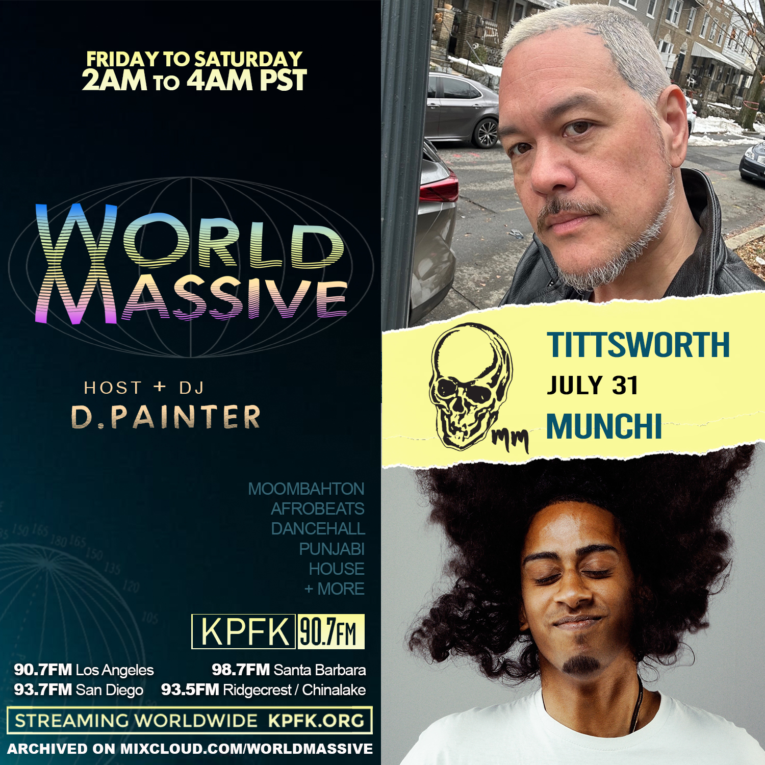 stacked photos of Tittsworth & Munchi with text to the left